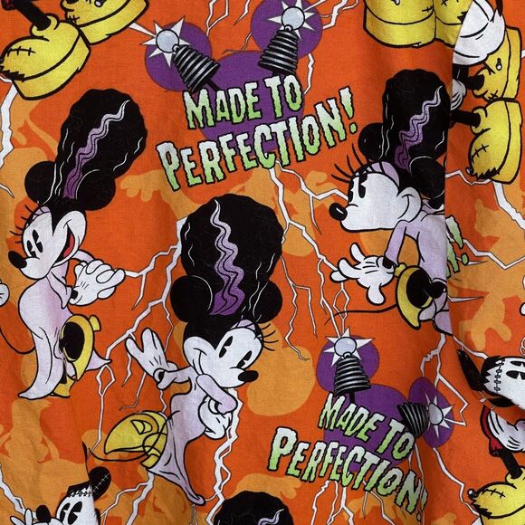 Disney Halloween Scrub Top Womens 3X Multicolor Cotton Medical Frankenbride - Picture 4 of 11